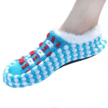 Custom Made Anti-Slip malha sapatos Indoor Floor Socks